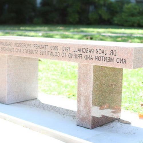Bench Dedication for Dr. Jack Paschall. 6/25/19